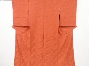 リサイクル　平安人物模様織出し色無地着物